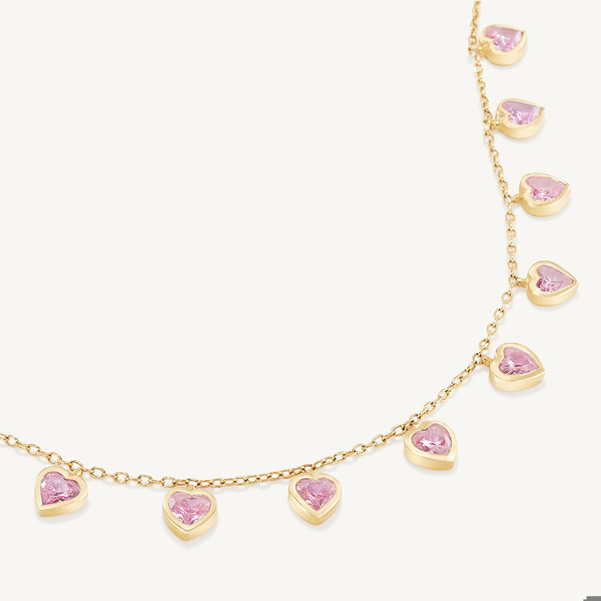 Cherie Heart Bracelet - Gold - Pink