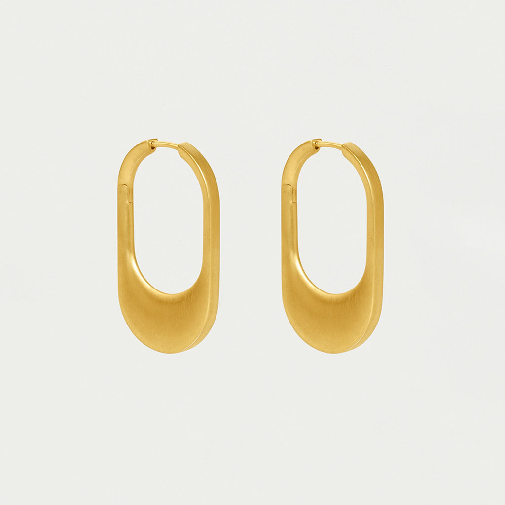 Crosby Hinged Huggie Hoops - Gold