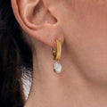 Mercer Double Gemstone Drops - Gold - Iridescent P