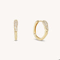 CHARLOTTE HOOPS - White CZ - Gold