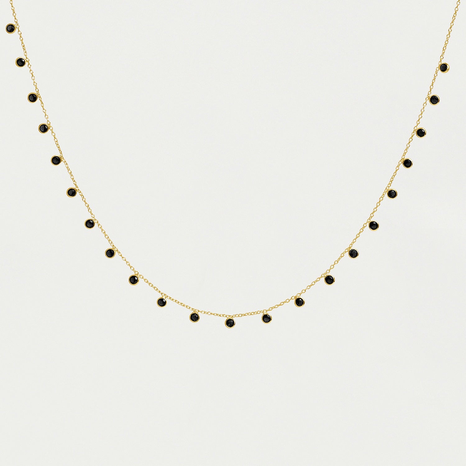 Orsay Charm Necklace - Gold - Black Onyx