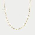 Pave Orsay Charm Necklace - Gold - White Topaz