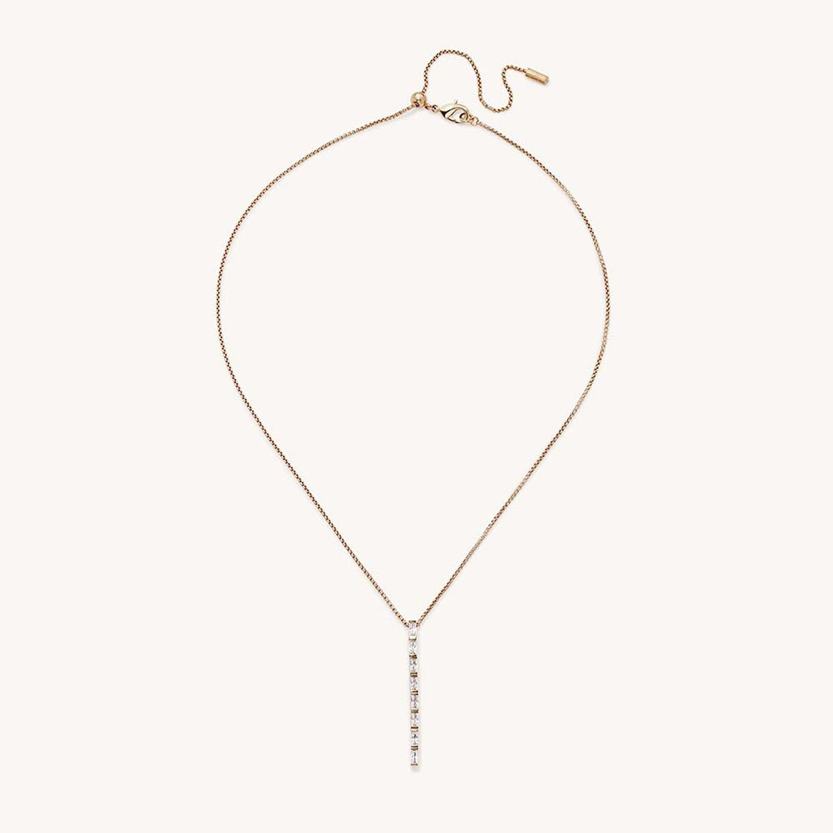 GIA LARIAT - White CZ - Gold