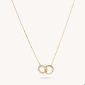 CAMILLE LINK PENDANT - White CZ - Gold