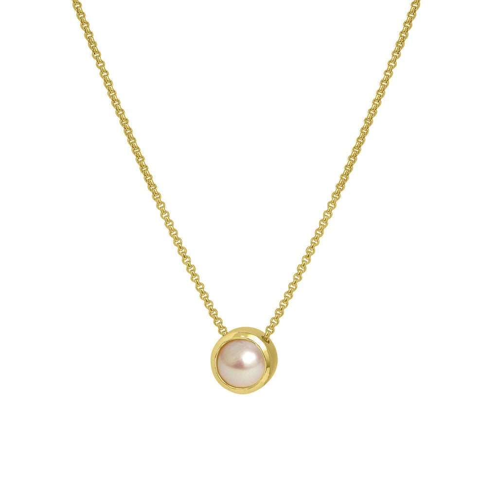 Signature Midi Pendant - Gold/Pearl