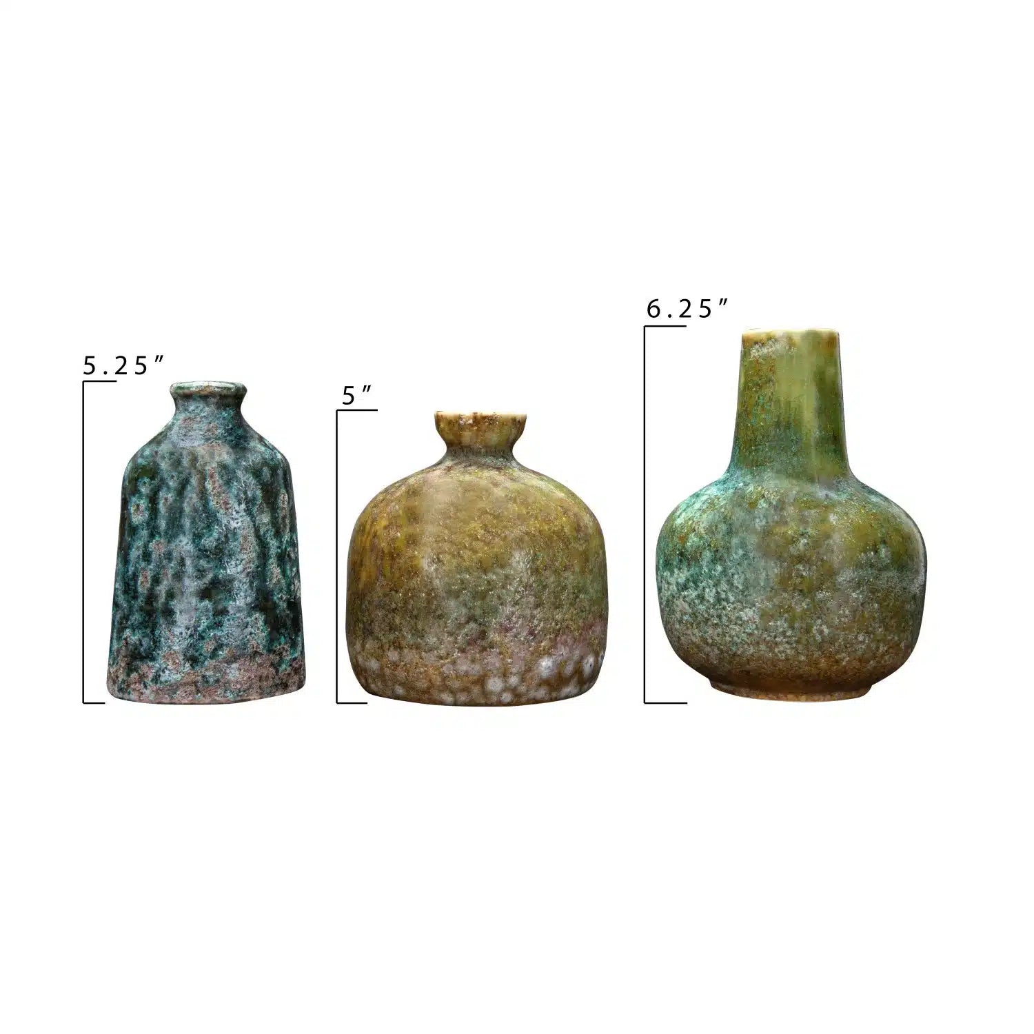 Stoneware Vases, Set of 3