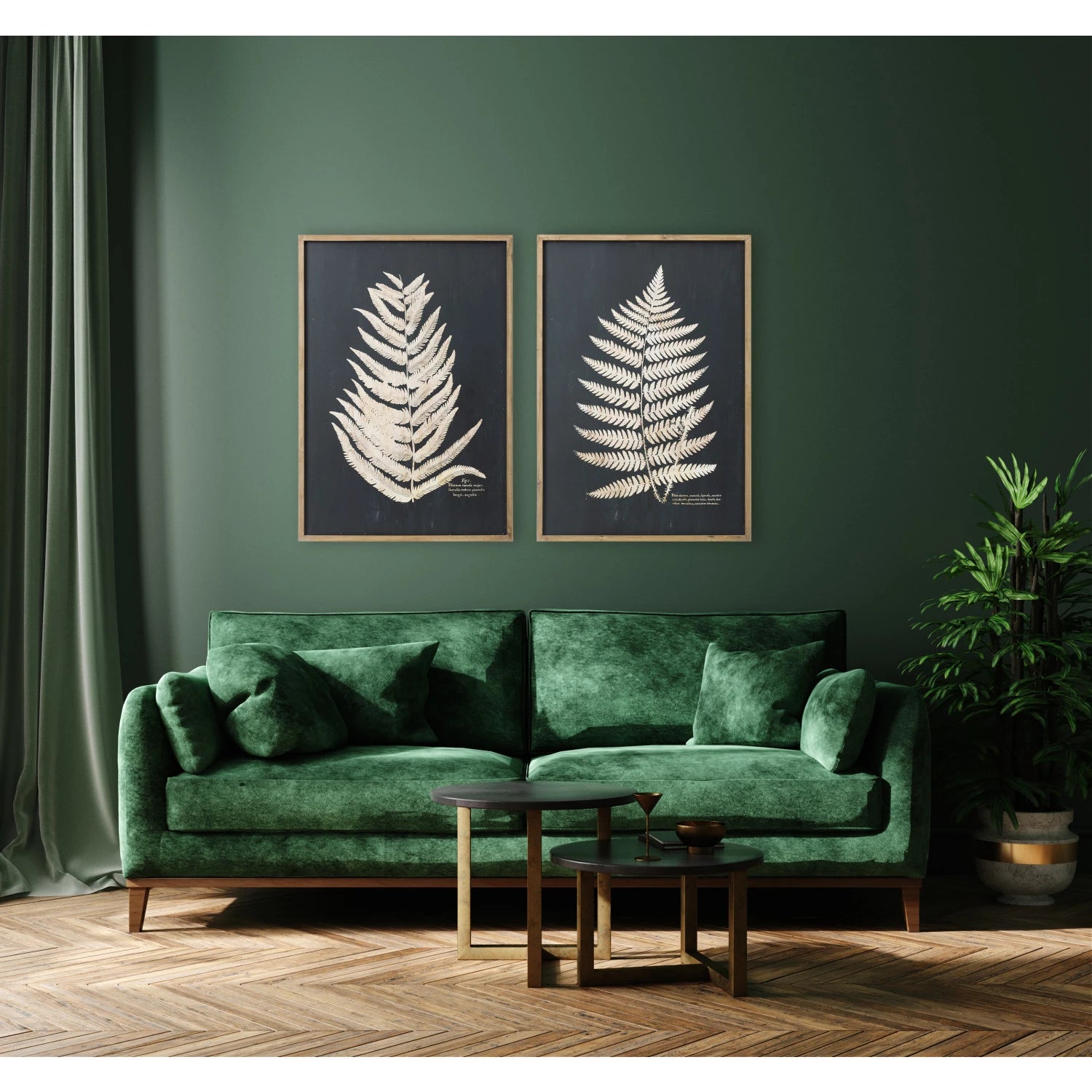 Fern Leaf Framed Wall Decor