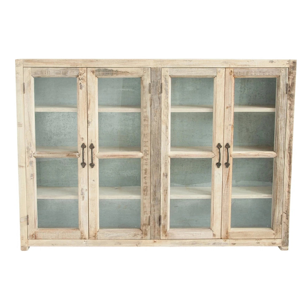 Reclaimed Wood with Metal Back Cabinet