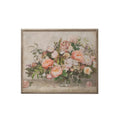 Wood Framed Wall Decor with Flower Bouquet