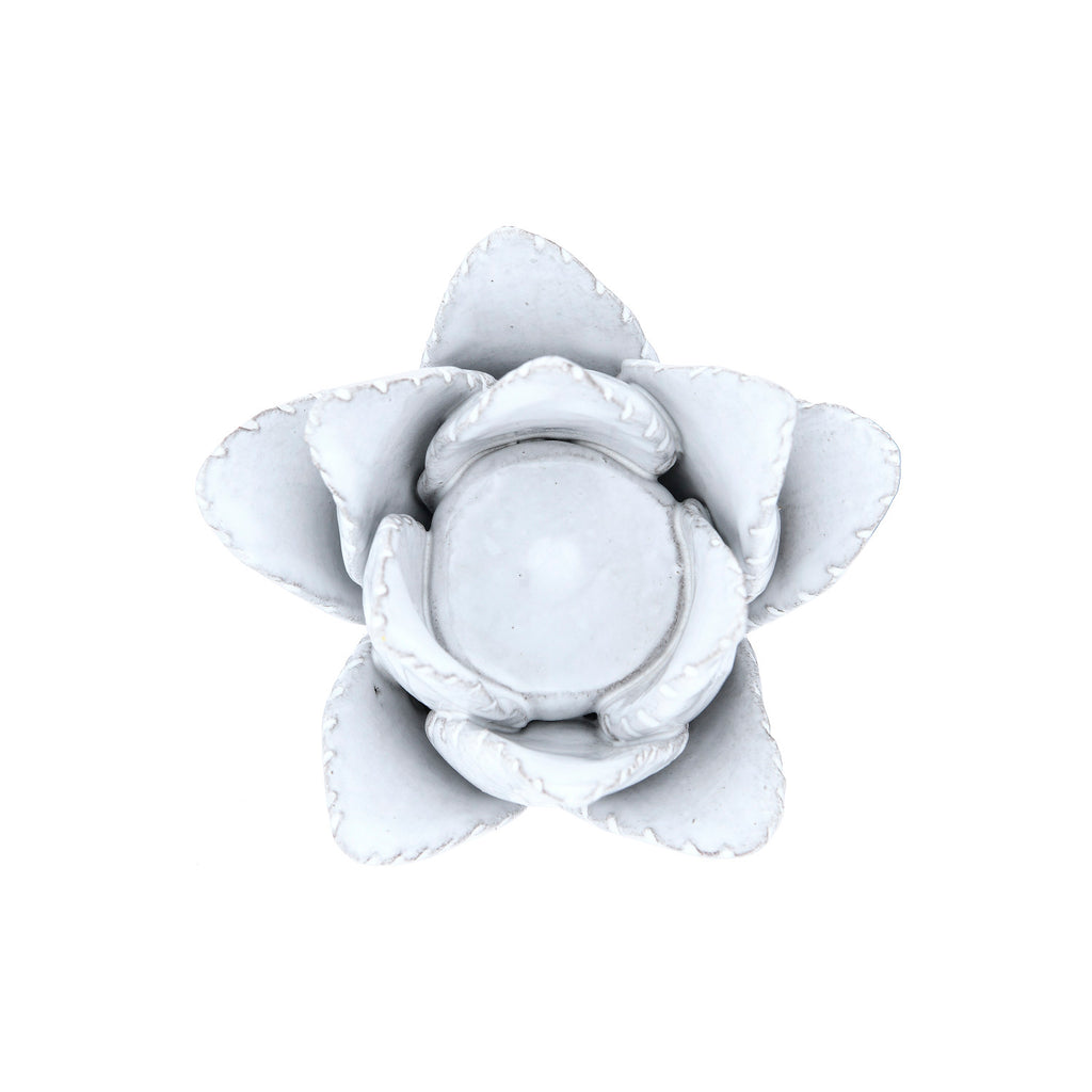Handmade Terracotta Flower Tealight Holder
