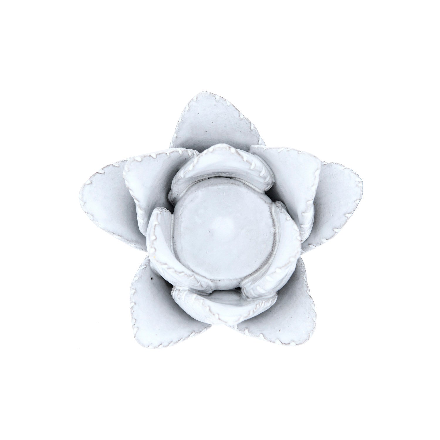Handmade Terracotta Flower Tealight Holder