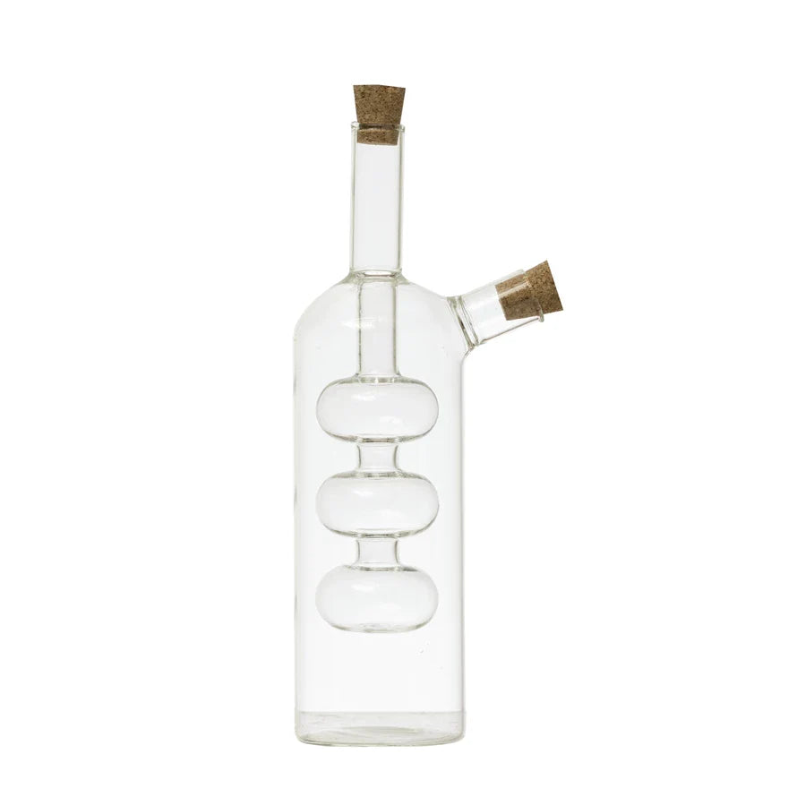 Glass Oil and Vinegar Cruet with Cork Stoppers | Bridal Shower Sydnee Allen and Richard Busby