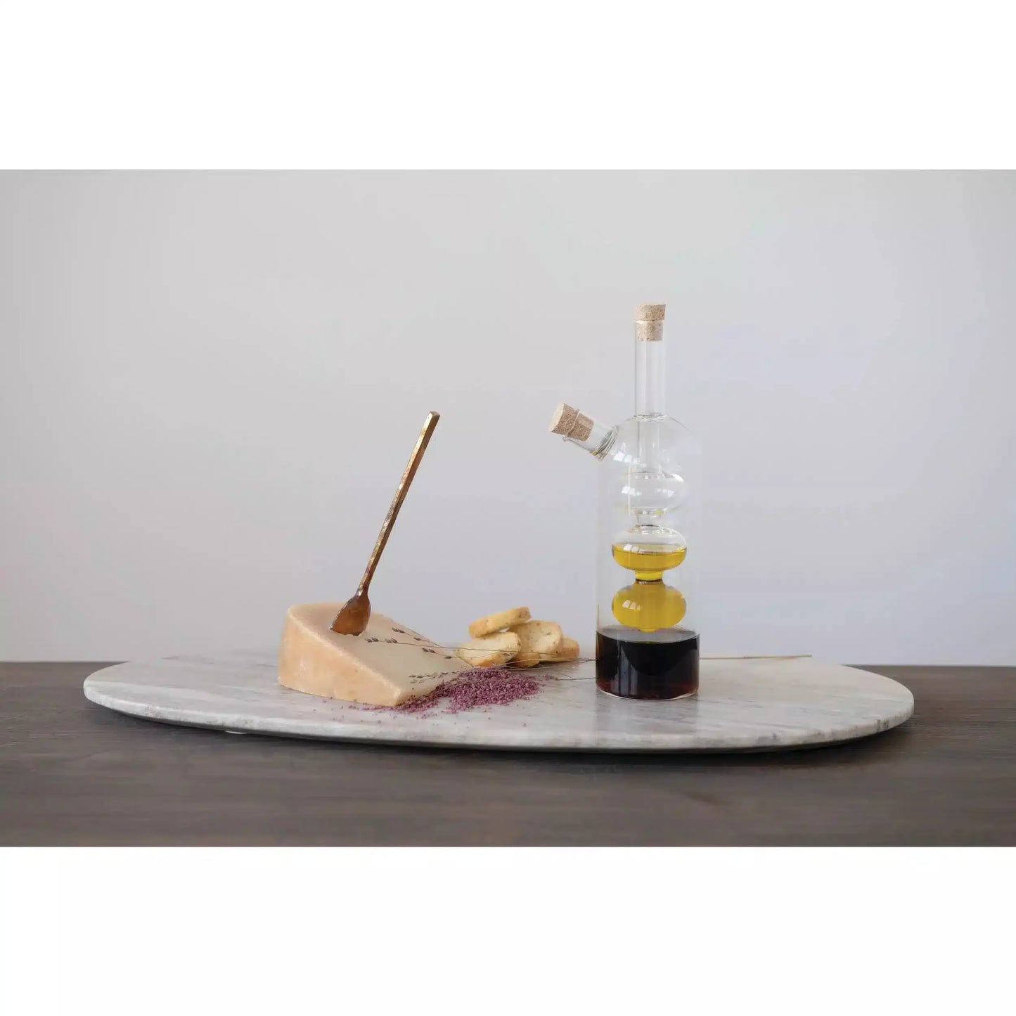 Glass Oil and Vinegar Cruet with Cork Stoppers | Bridal Shower Paige Estes & Levi Harville