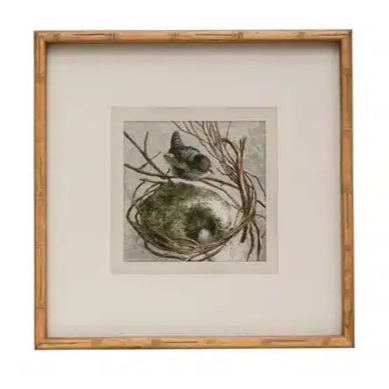 Wood Framed Wall Decor with Bird, 2 Styles