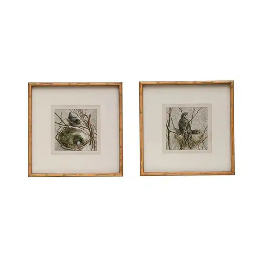 Wood Framed Wall Decor with Bird, 2 Styles | Bridal Shower Darcie Hayes & Keaton Smith