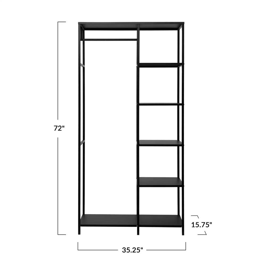 Metal Shelf with Shelves & Rod