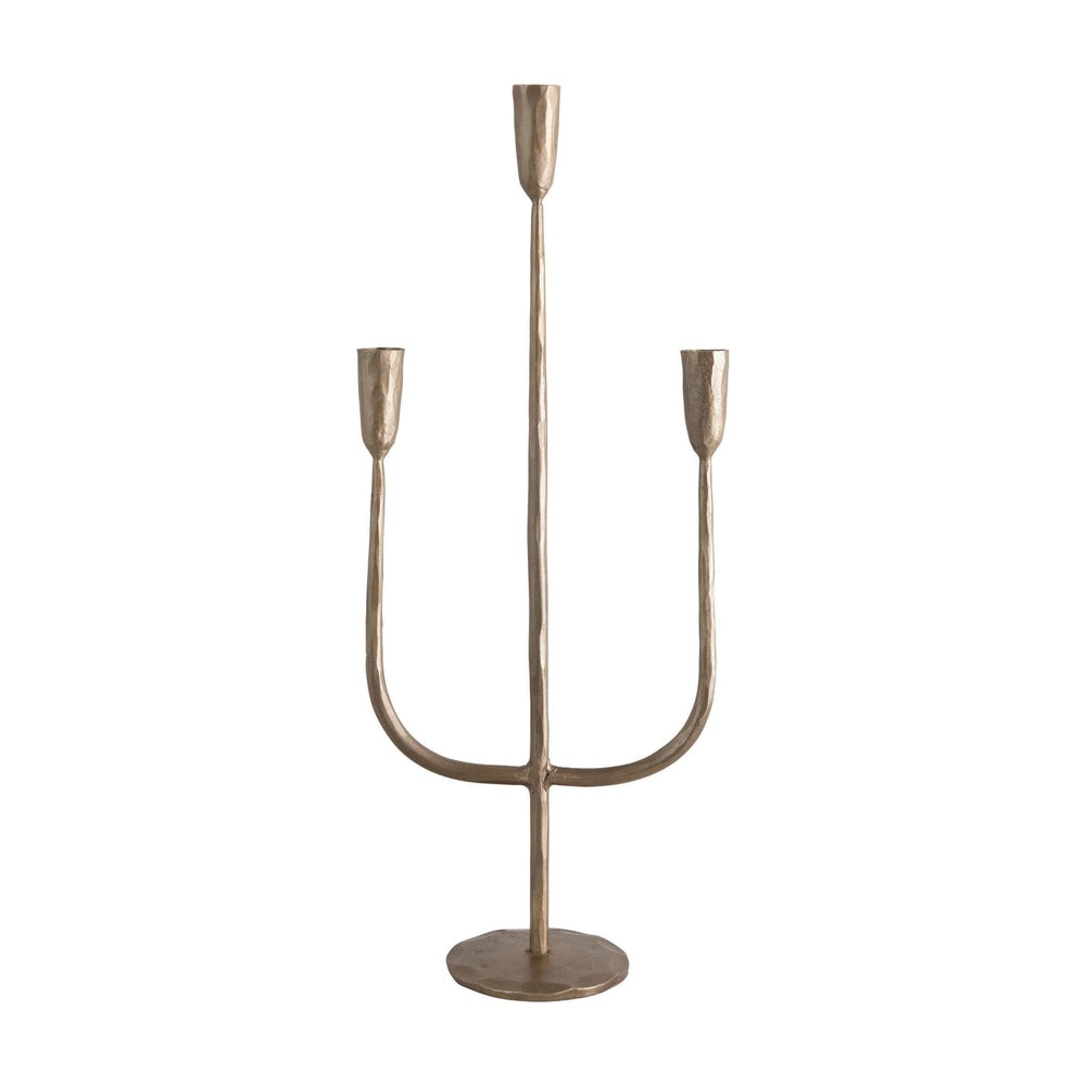 Hand-Forged Metal Candelabra with Antique Finish | Housewarming Seth & Danielle Cunningham