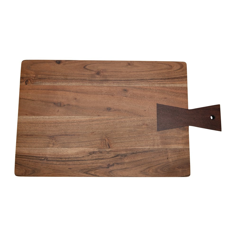 Acacia Wood Cutting Board with Black Handle | Bridal Shower Brady Lane Wells & Bayley Frances Rhinehart