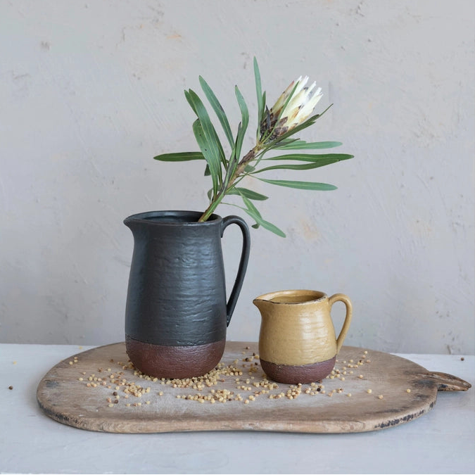 Stoneware Pitcher, Black