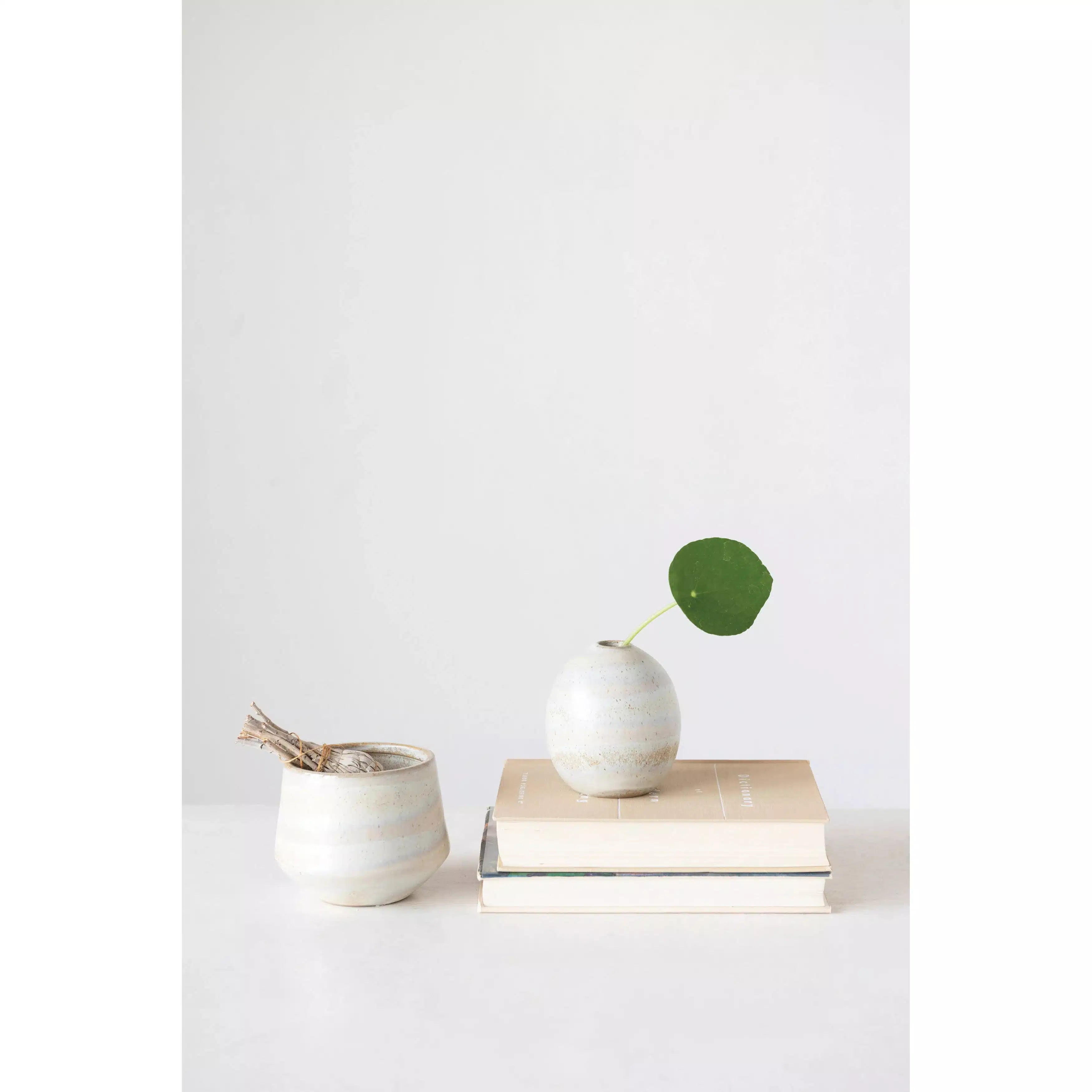 Stoneware Vase, Reactive Glaze