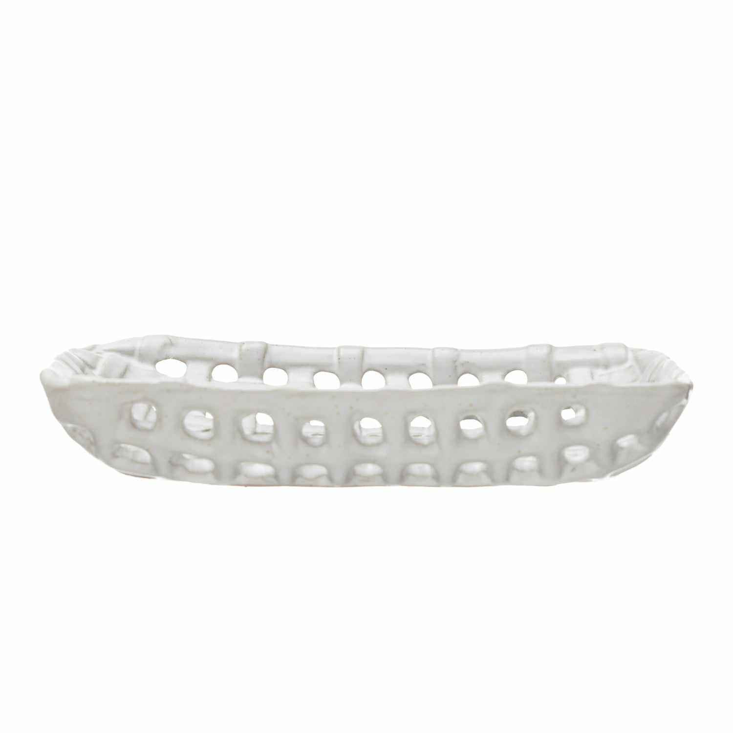 Handmade Stoneware Basket Dish