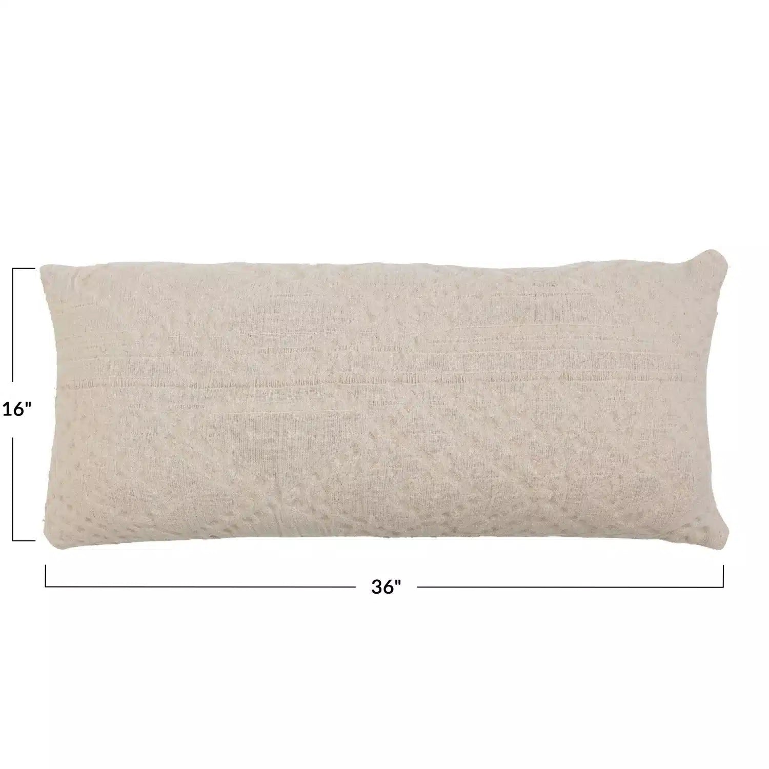 Woven Cotton Jacquard Lumbar Pillow