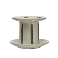 Stoneware Toothbrush Holder w/ Debossed Stripes, Reactive Glaze In Stock