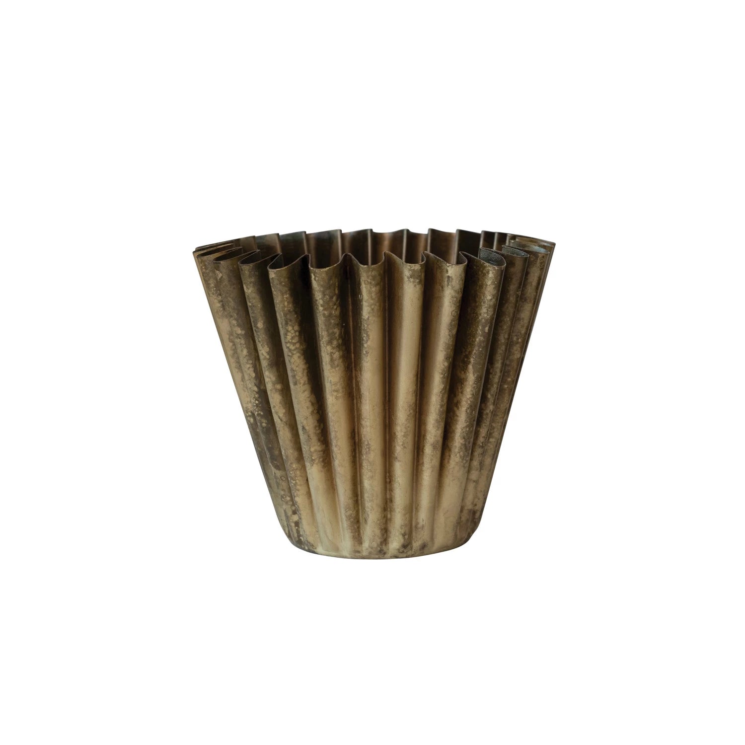 Decorative Metal Fluted Planters
