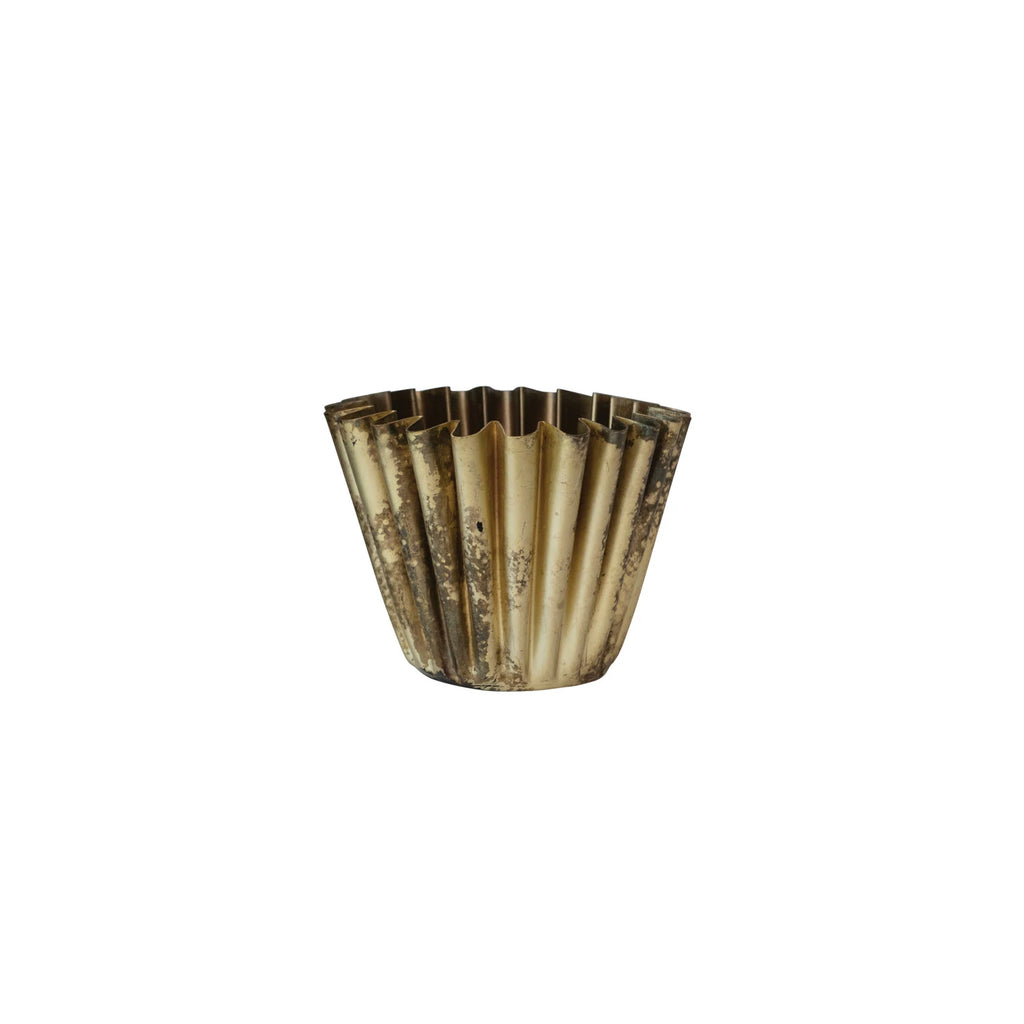 Decorative Metal Fluted Planters