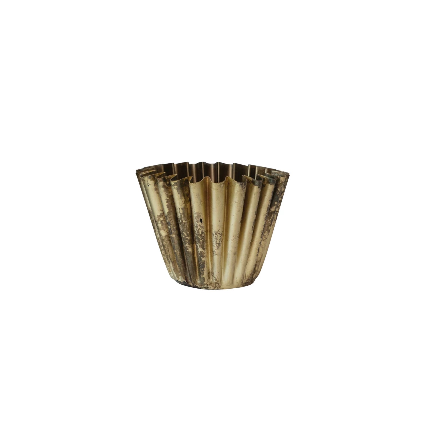 Decorative Metal Fluted Planters