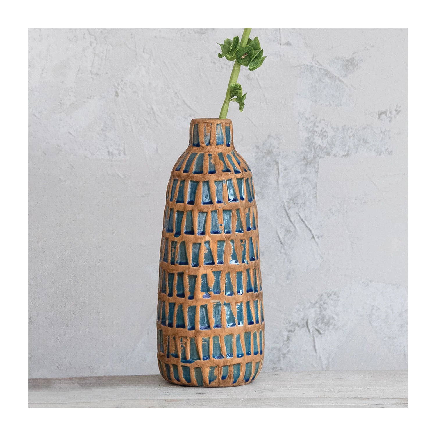 Debossed Terra-cotta Vase