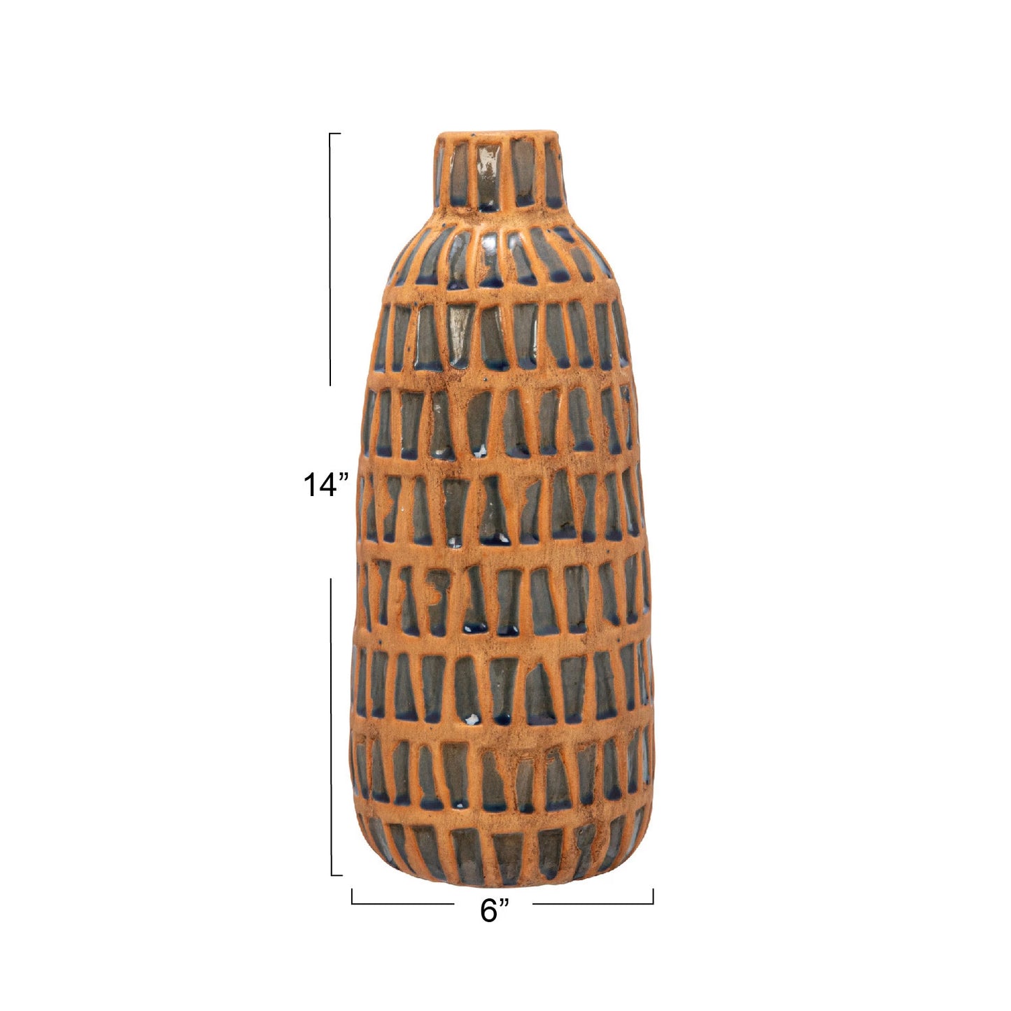 Debossed Terra-cotta Vase
