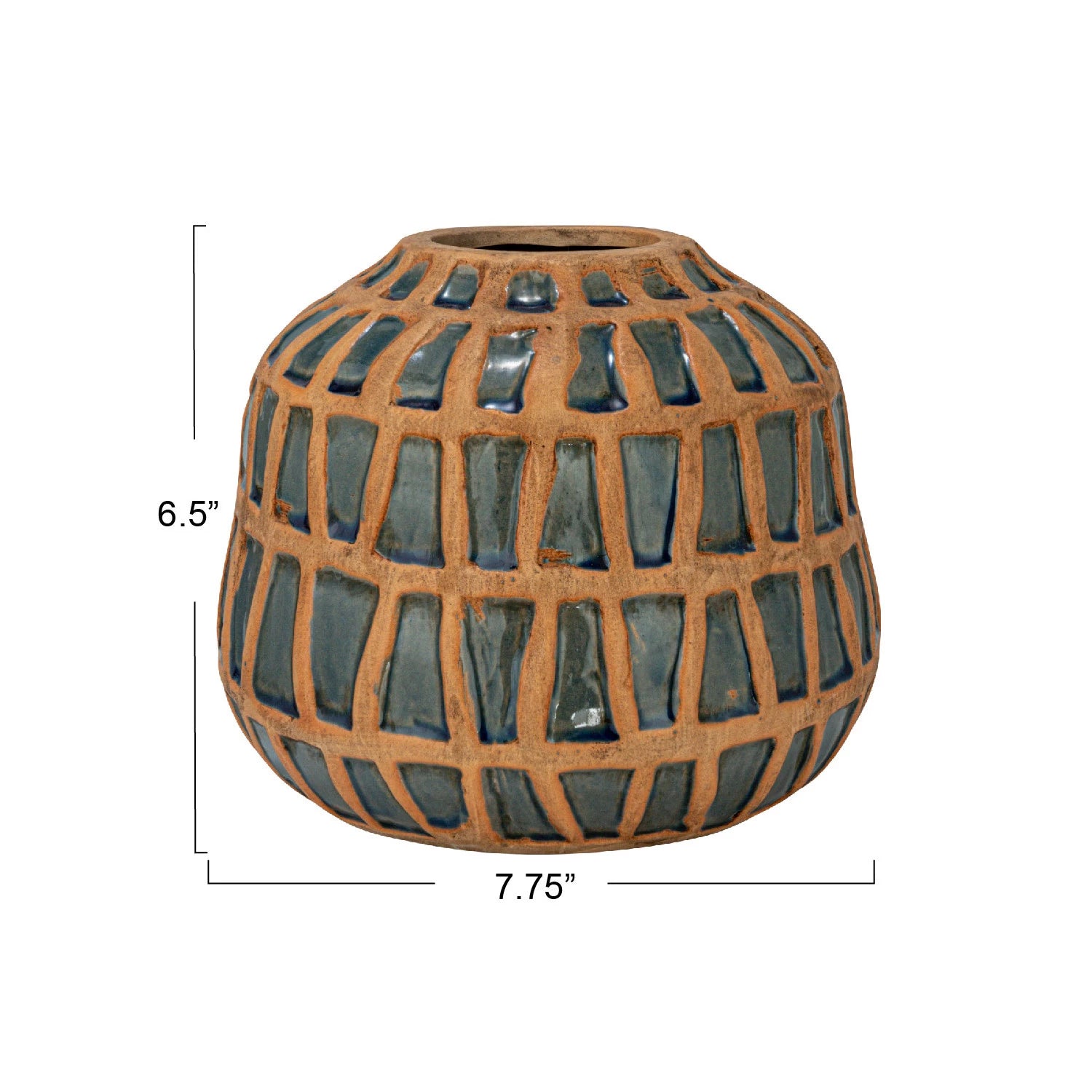 Debossed Terra-cotta Vase