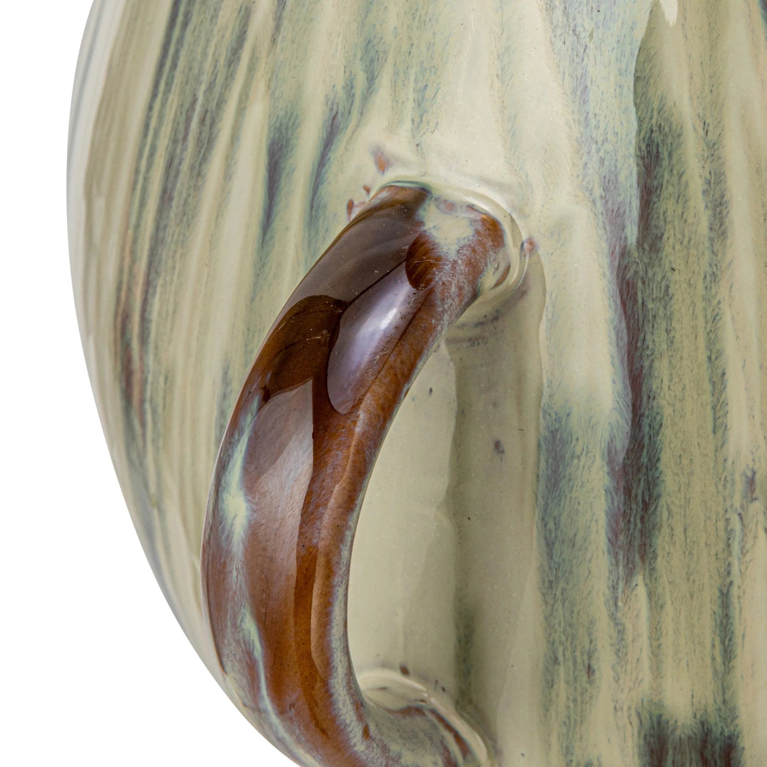 Hand-Painted Stoneware Vase w/ Handles