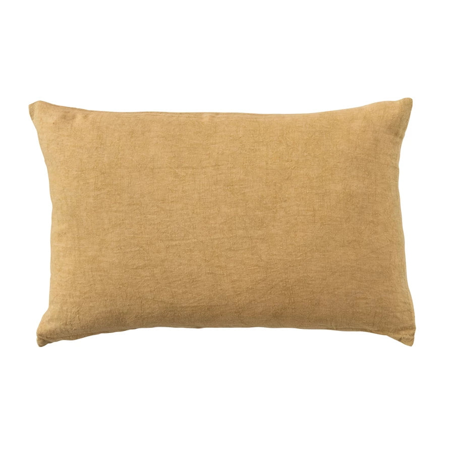 Stonewashed Linen Lumbar Pillows