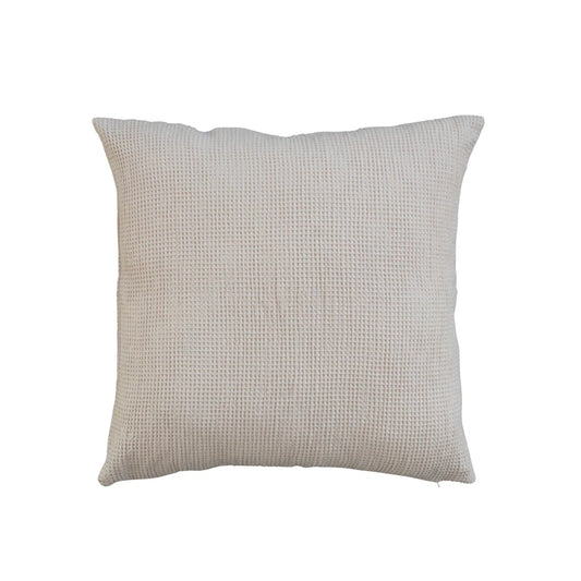 Square Woven Linen & Cotton Waffle Pillow
