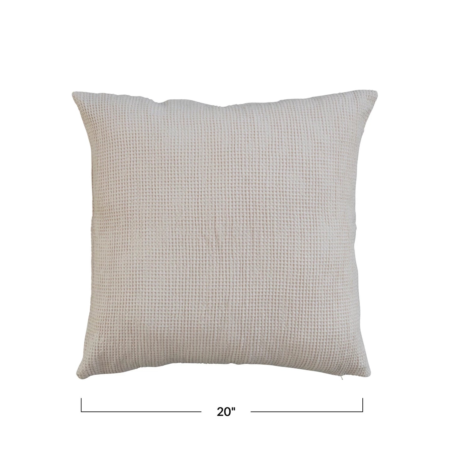 Square Woven Linen & Cotton Waffle Pillow