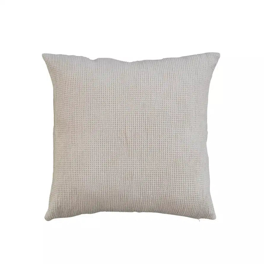 Square Woven Linen & Cotton Waffle Pillow | Bridal Shower Taylor Burch & Blaine Gaddy