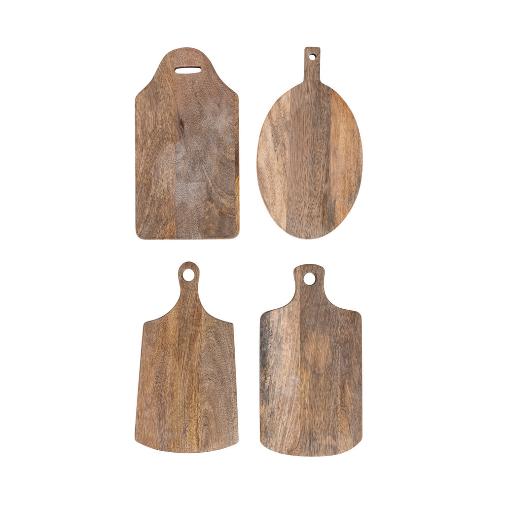 Mango Wood Cheese/Cutting Board w/ Handle & Canape Knife, 4 Styles, Set of 2 | Bridal Shower Maelynn McKinney & Harrison Lee