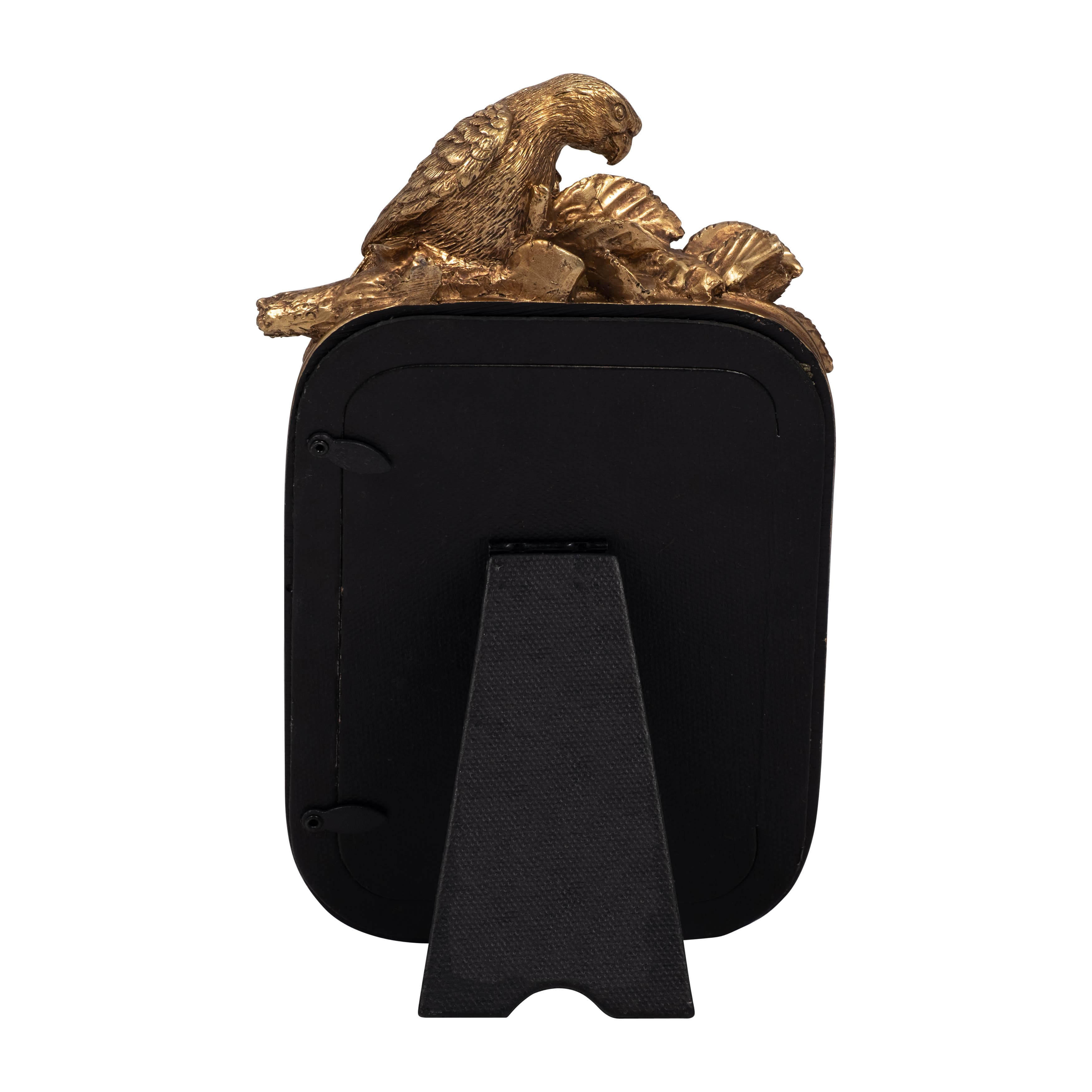 Decorative Picture Frame - Gold Polyresin Bird, 4x6 in.