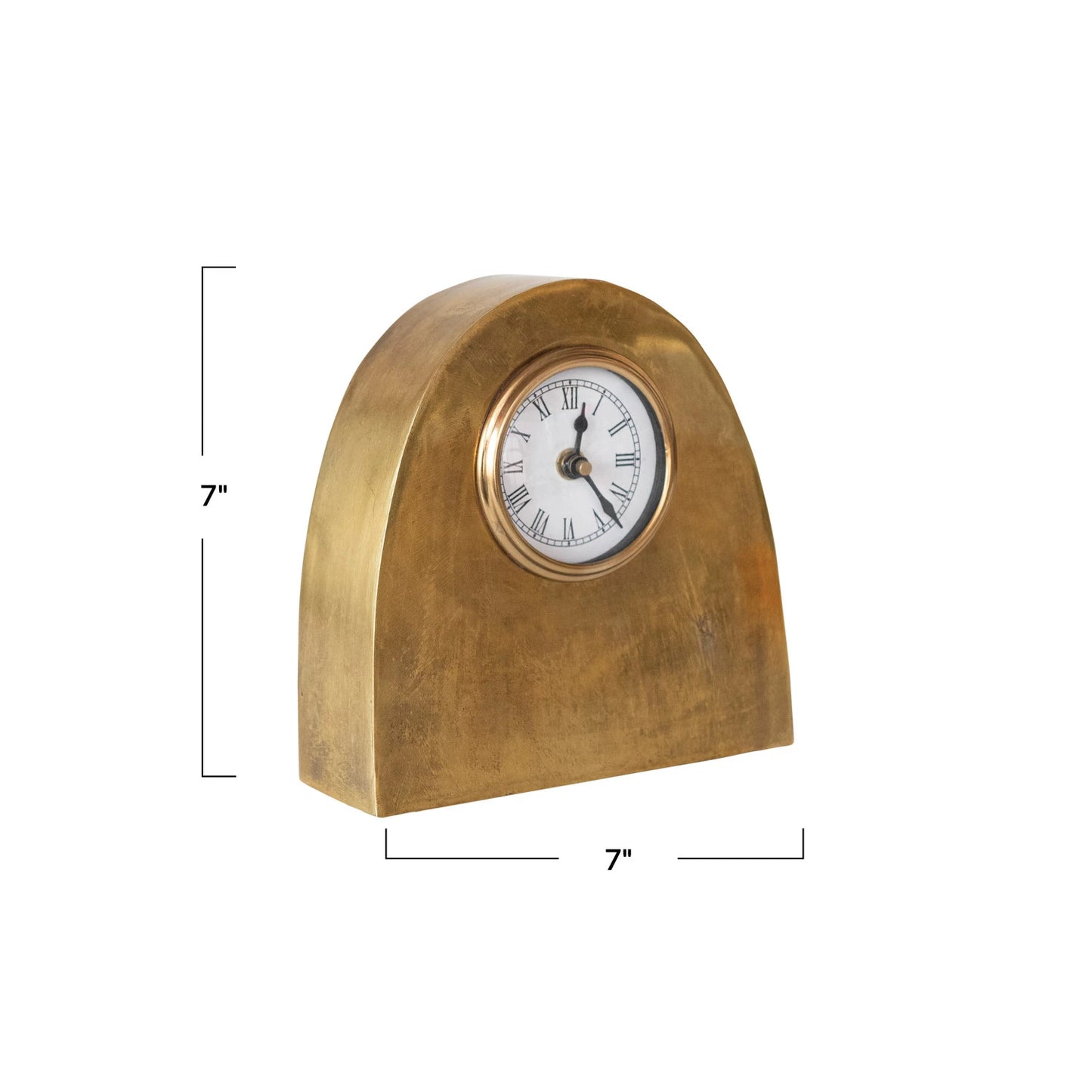 Arched Metal Mantle Clock