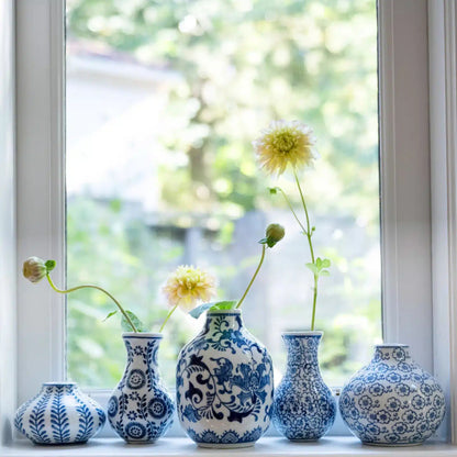 Hand-Stamped Stoneware Vase, 3 Styles