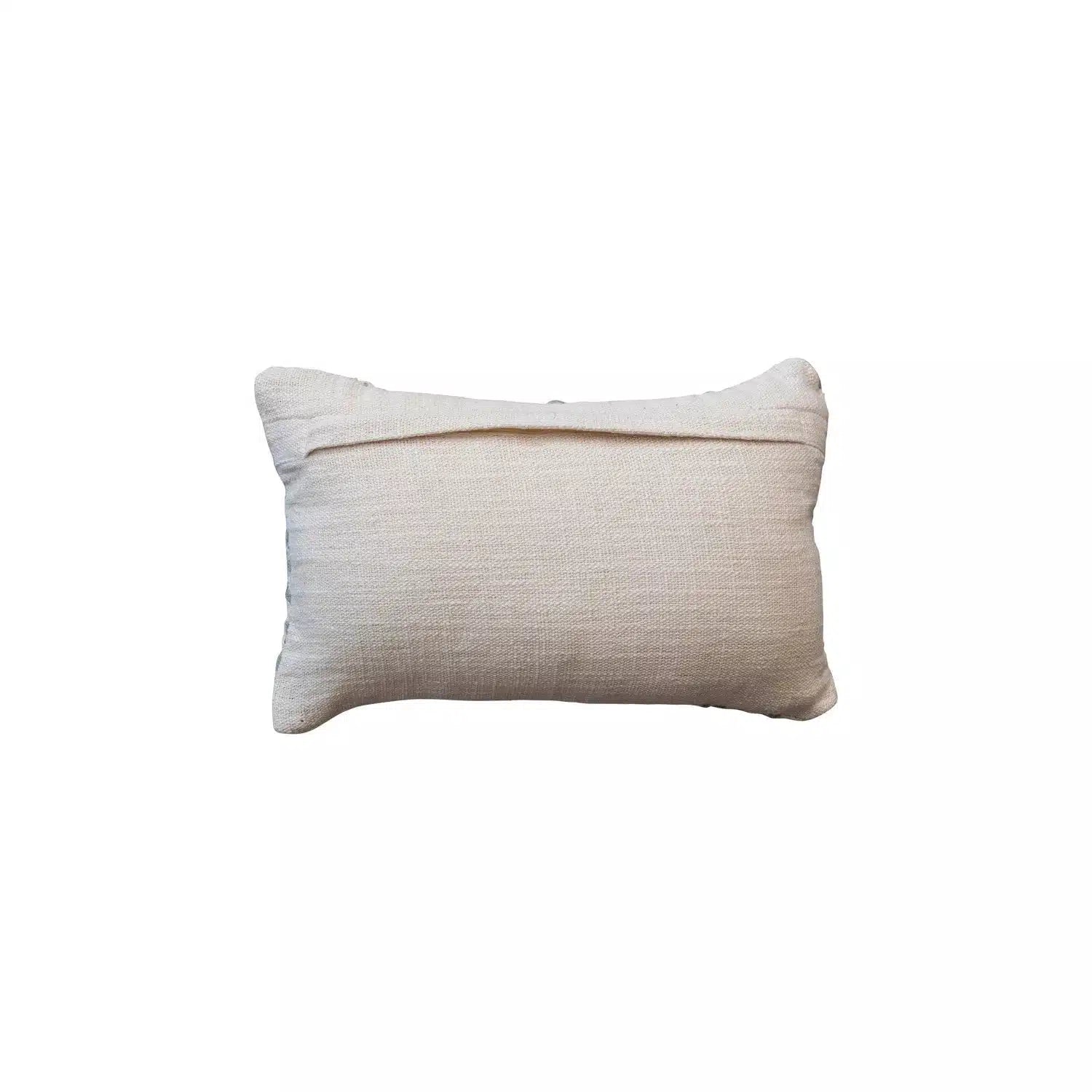 Hand-Embroidered & Stitched Lumbar Pillow