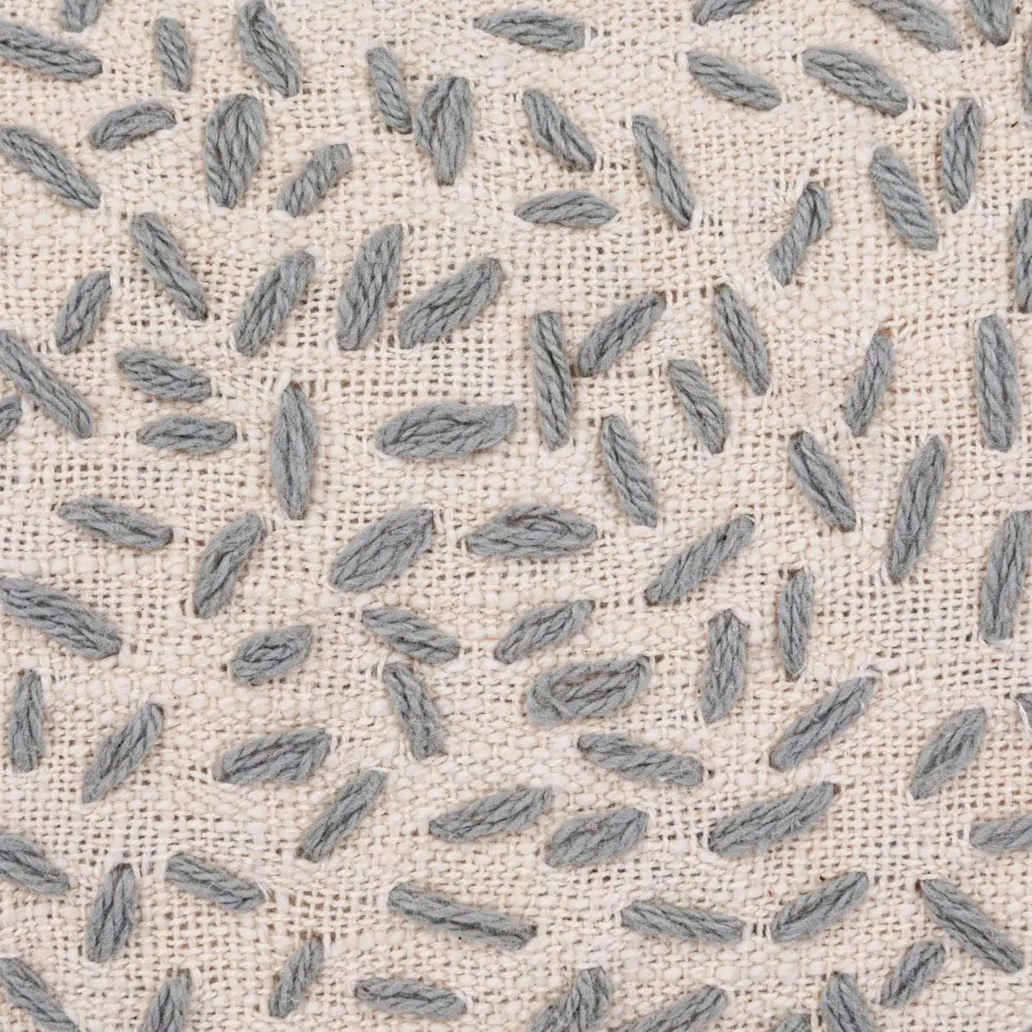 Hand-Embroidered & Stitched Lumbar Pillow