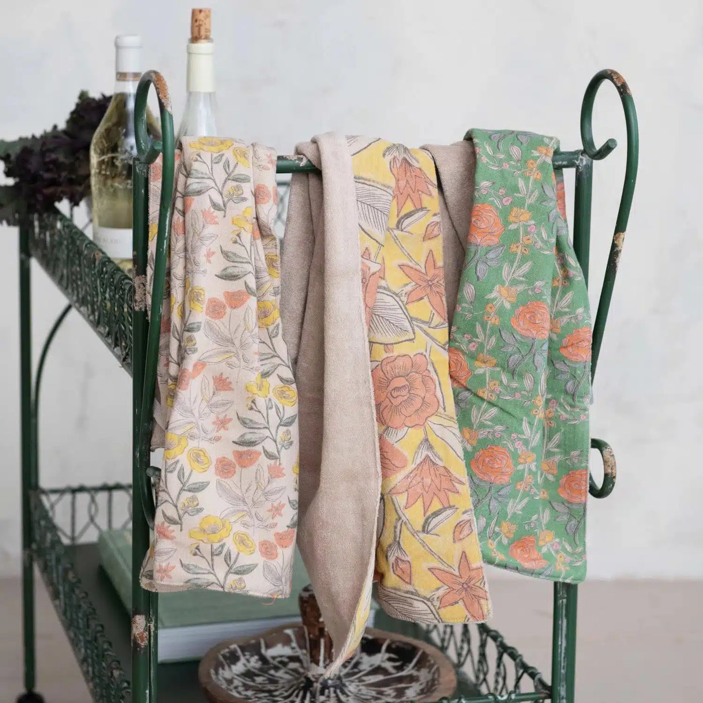 Cotton Printed Tea Towels & Terry Back