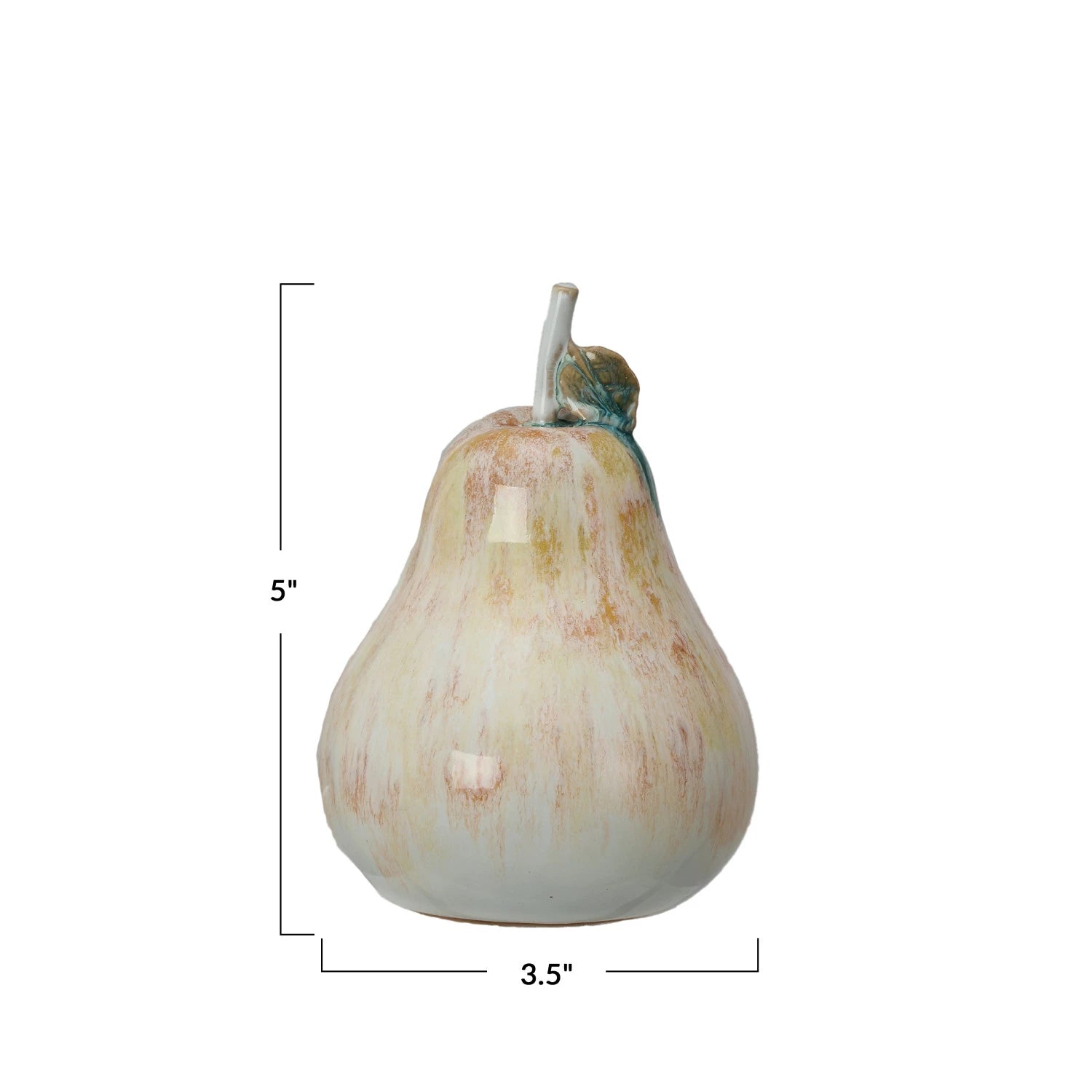 Stoneware Pear, Reactive Glaze