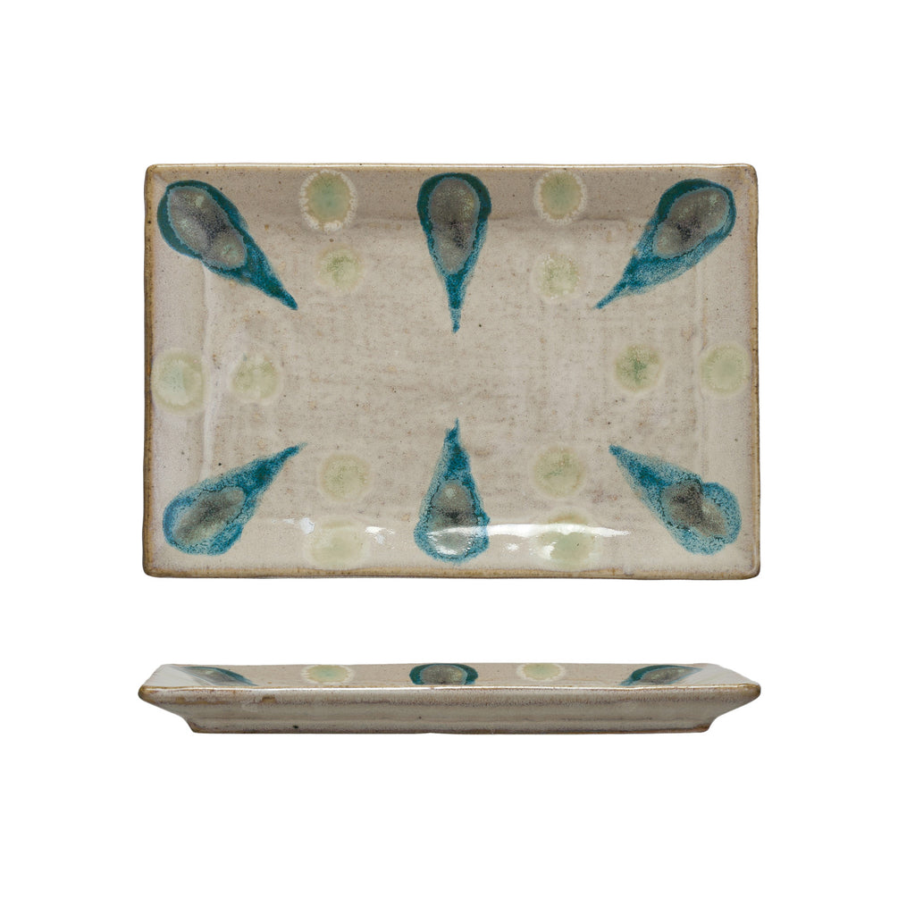 Hand-Painted Stoneware Platter (Each One Will Vary)