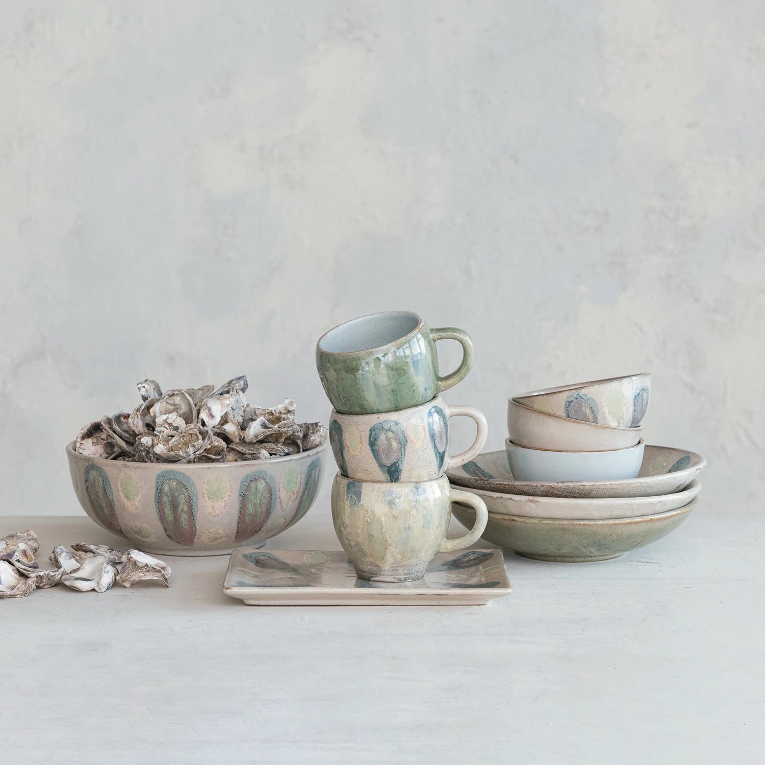 Hand-Painted Stoneware Bowls