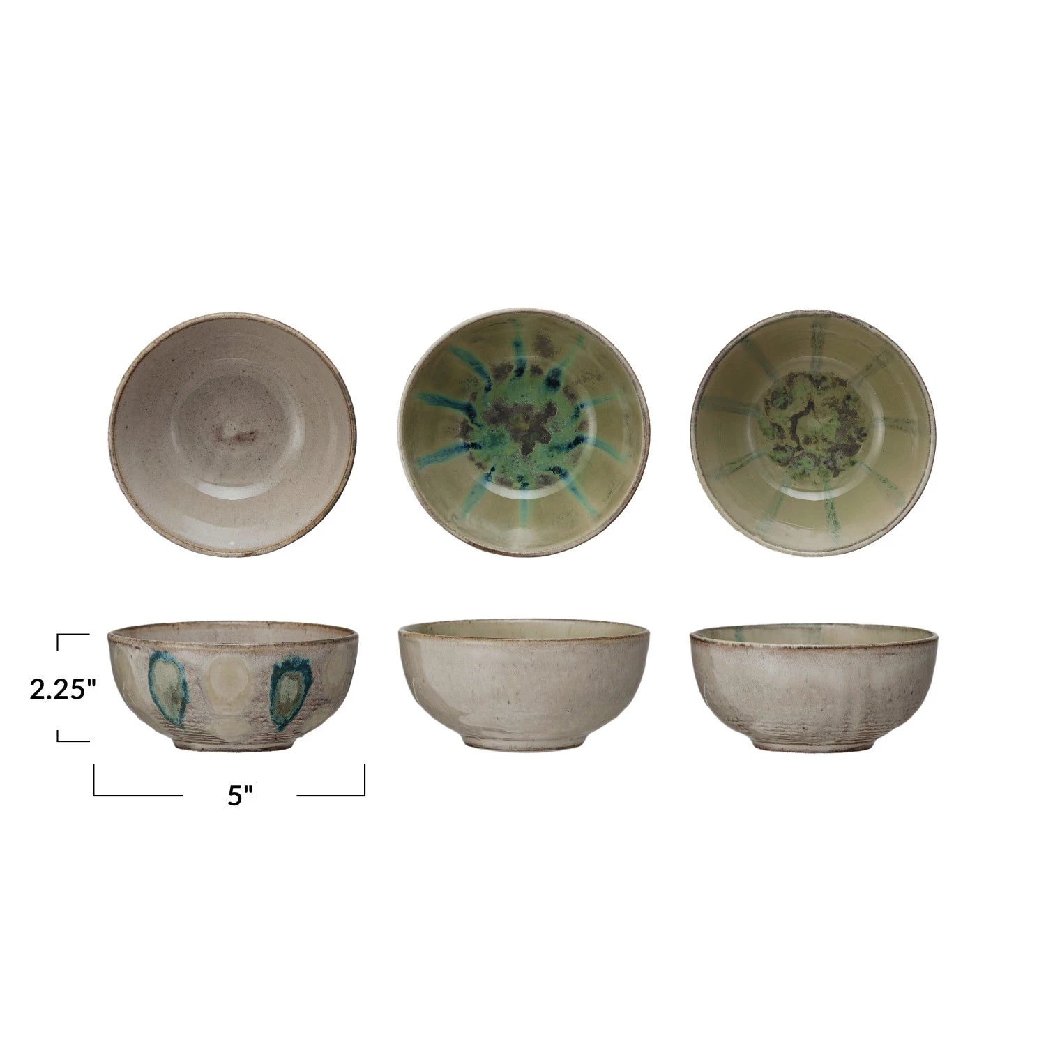 Hand-Painted Stoneware Bowls