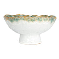 Stoneware Footed Bowl, Reactive Glaze